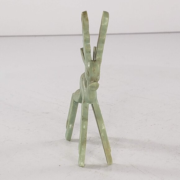 Don Manning Art Deco Gazelle Antelope Deer Figurine Mint Green Stylized MCM - Picture 2 of 8